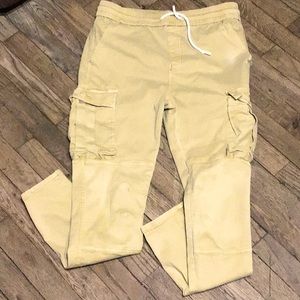 MENS KHAKI CARGO JOGGERS
